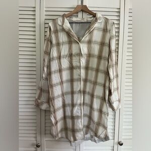 COPY - Soft Surroundings Cream Boxy Button Down Shirt